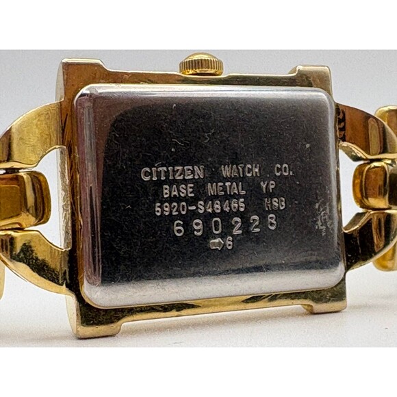 Vintage Citizen Quartz Gold-Tone Bangle Watch | Black Dial | New Battery - Picture 4 of 5